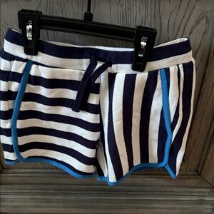 Navy and White Striped Girls  Shorts Size 8!